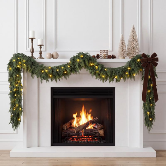 Real Touch Pre-Lit Cedar Garland