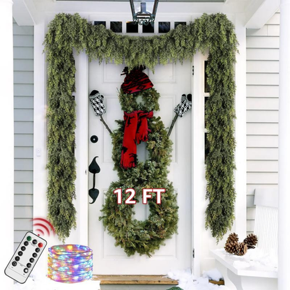 Real Touch Pre-Lit Cedar Garland