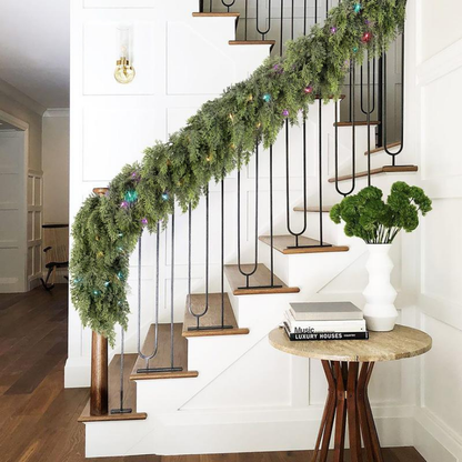 Real Touch Pre-Lit Cedar Garland